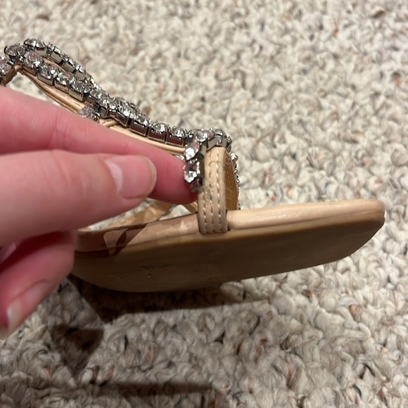 Open Edit Daphne Sandal Square Toe Crystals Sz 6.5 Formal - Picture 7 of 8